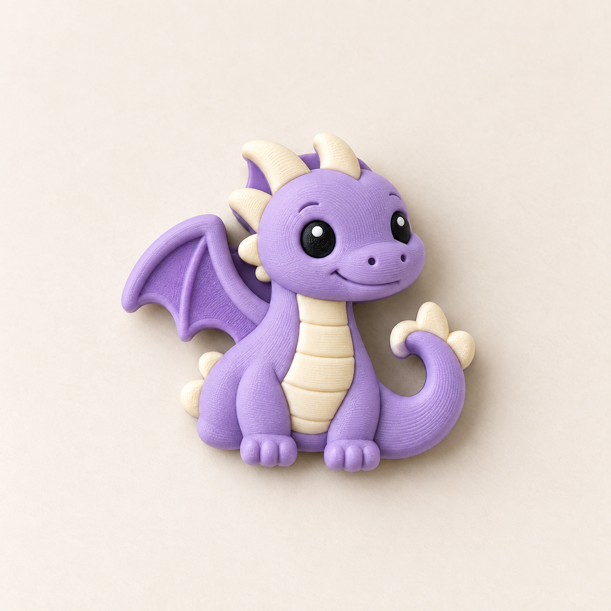 Lavender baby dragon charm with small wings