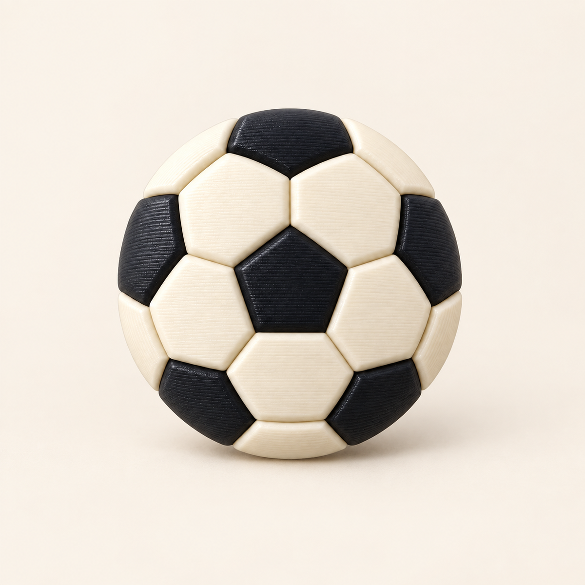 Black and white football charm